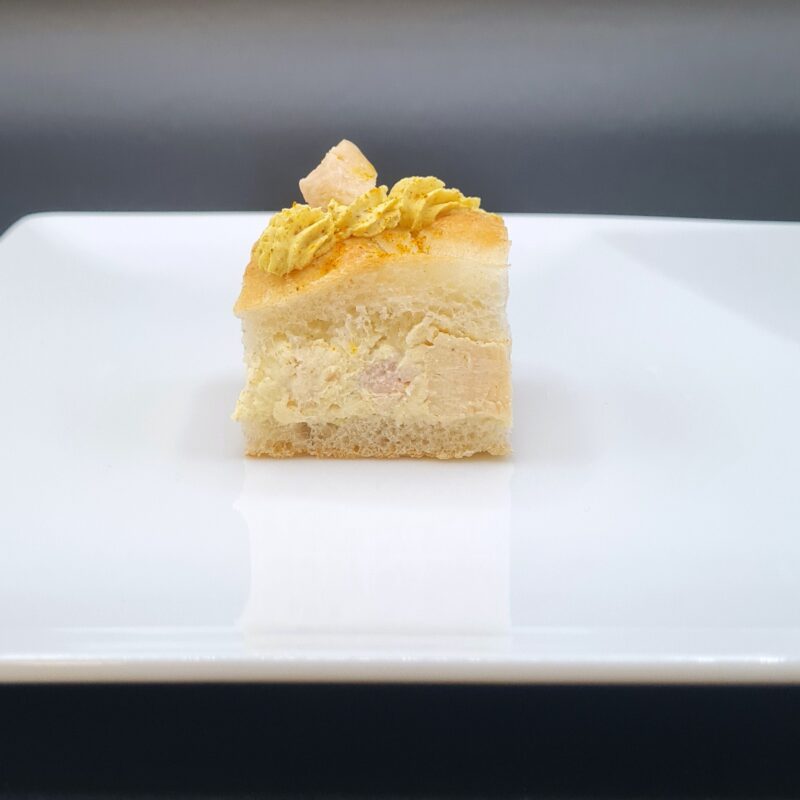 Focaccia de poulet crème de curry