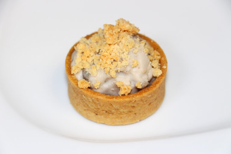 Crumble de gambas et merlu