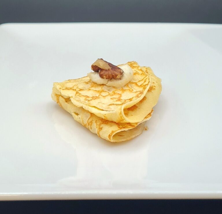 mini crèpe fromage frais et fruits secs