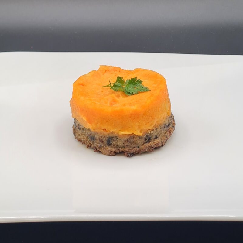 Parmentier de patate douce aux champignons