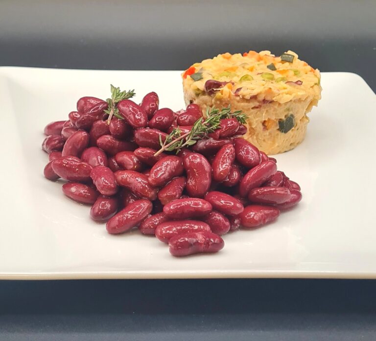 risotto de légumes et haricots rouges