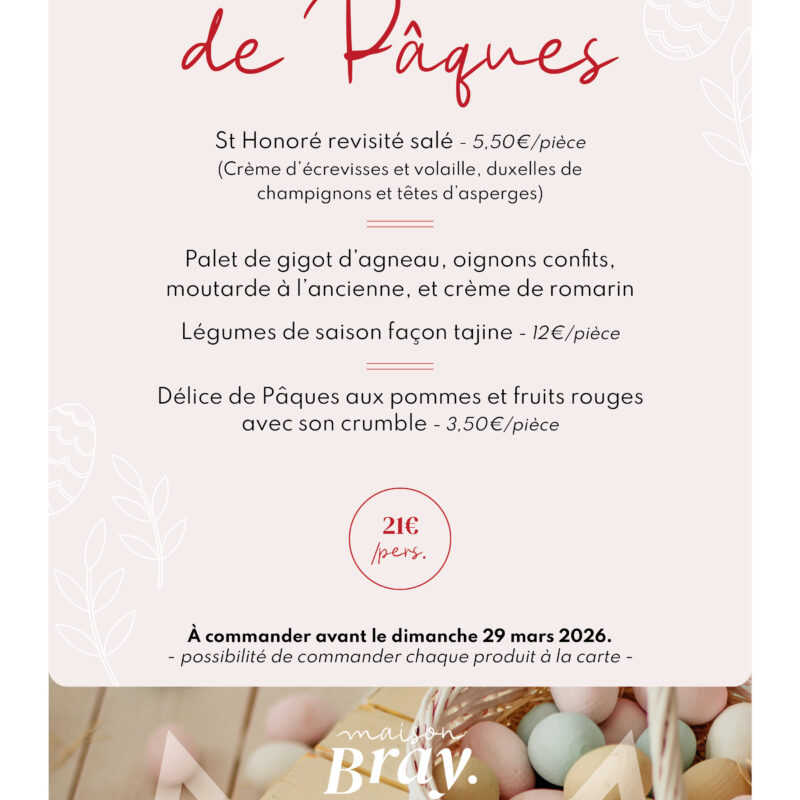 Menu de Pâques